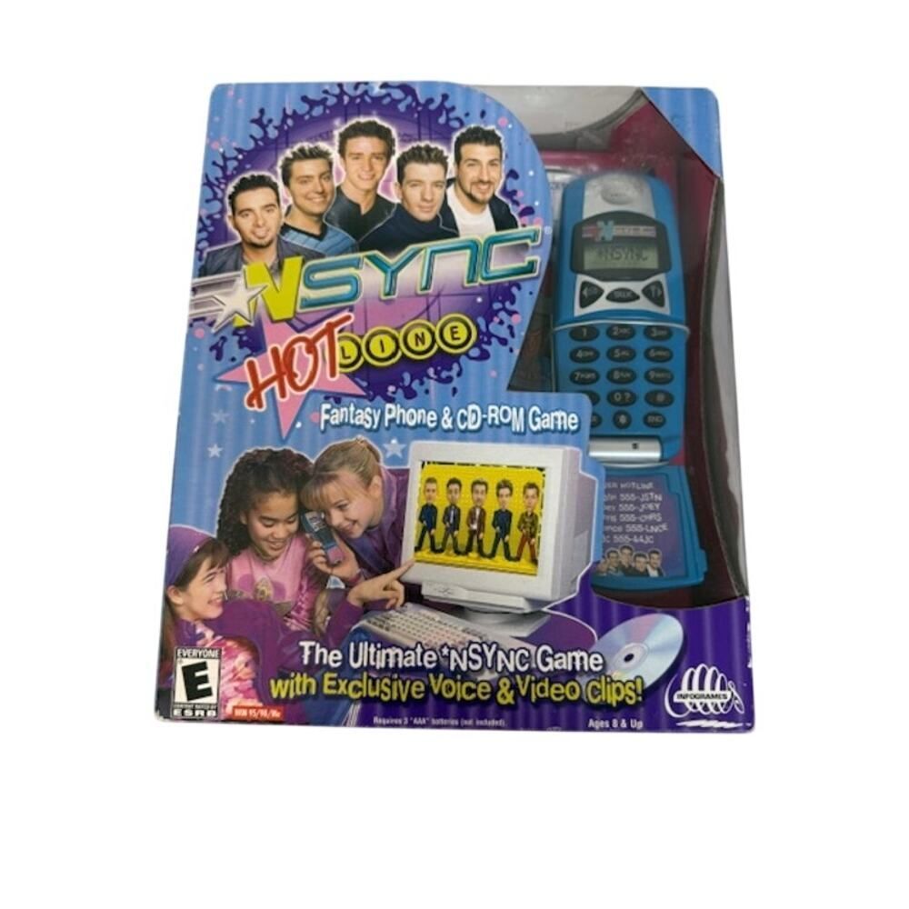 NSYNC NIB Vintage Hotline Fantasy Phone and CD Rom Game (PC 2001)